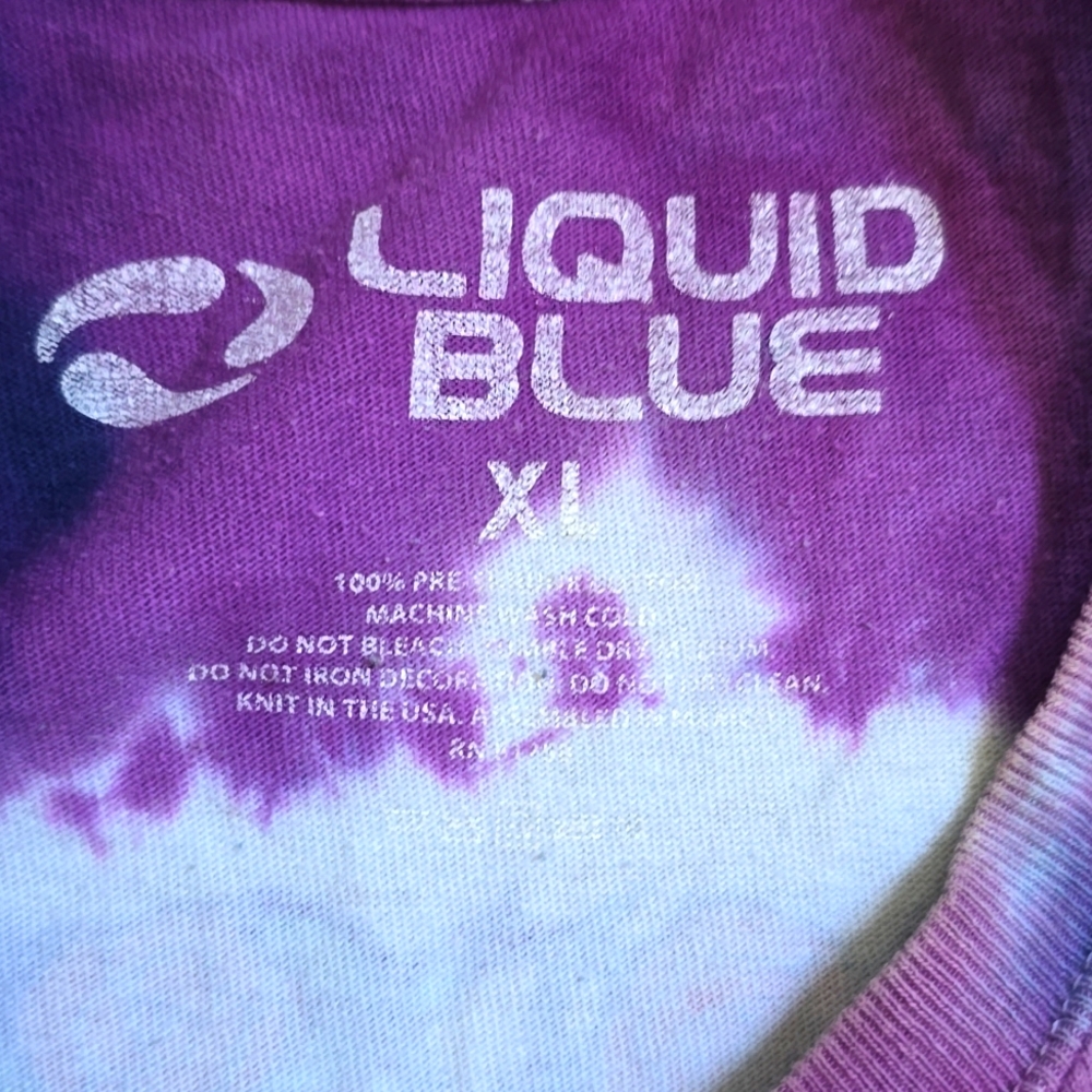 Y2K Grateful Dead Tie Dye Liquid Blue Shirt Size XL - Picture 2 of 7